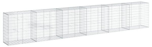 Horganyzott vas gabion kosár fedéllel 600 x 50 x 100 cm
