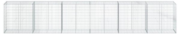 Horganyzott vas gabion kosár fedéllel 600 x 50 x 100 cm