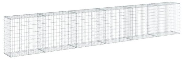 Horganyzott vas gabion kosár fedéllel 600 x 50 x 100 cm