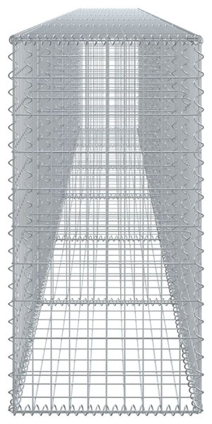 Horganyzott vas gabion kosár fedéllel 600 x 50 x 100 cm