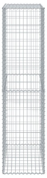 Horganyzott vas gabion kosár fedéllel 100 x 50 x 200 cm