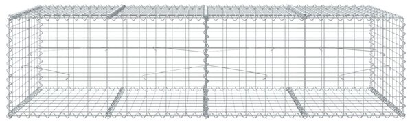 Horganyzott vas gabion kosár fedéllel 200 x 100 x 50 cm