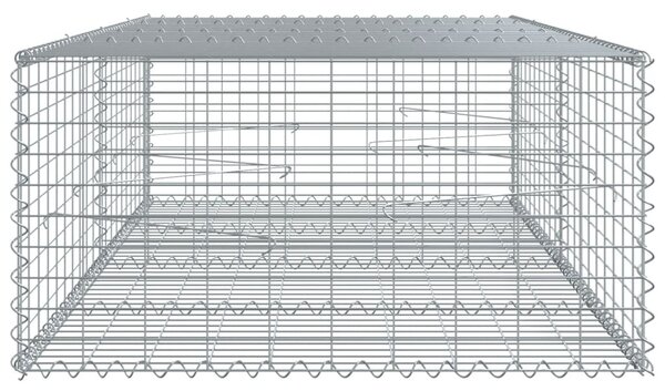 Horganyzott vas gabion kosár fedéllel 200 x 100 x 50 cm