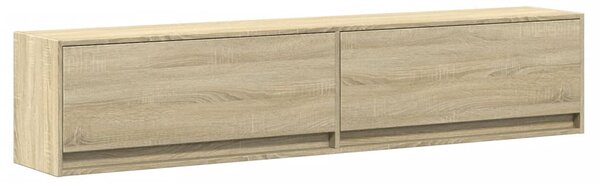 Sonoma tölgy színű falra TV-szekrény LED-del 180 x 31 x 38 cm