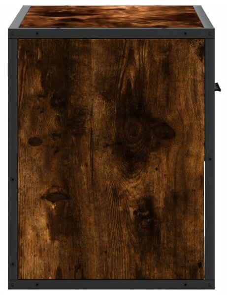 Füstös tölgy fa és fém TV-szekrény 60 x 31 x 39,5 cm