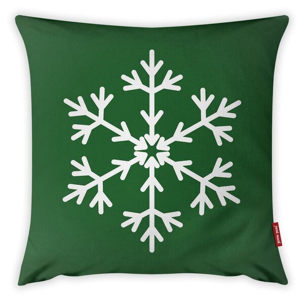 Christmas Period Green Simple Snowflake párnahuzat, 43 x 43 cm - Vitaus