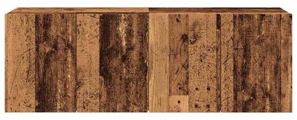 2 db antik fa színű falra szerelhető TV-szekrény 60 x 30 x 41cm