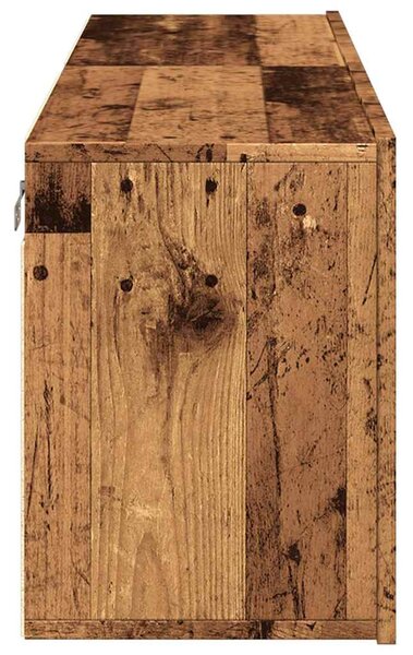 2 db antik fa színű falra szerelhető TV-szekrény 60 x 30 x 41cm