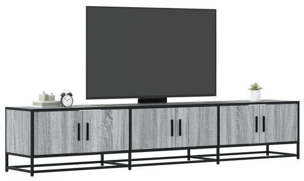 Szürke sonoma színű szerelt fa TV-szekrény 210 x 35 x 41 cm