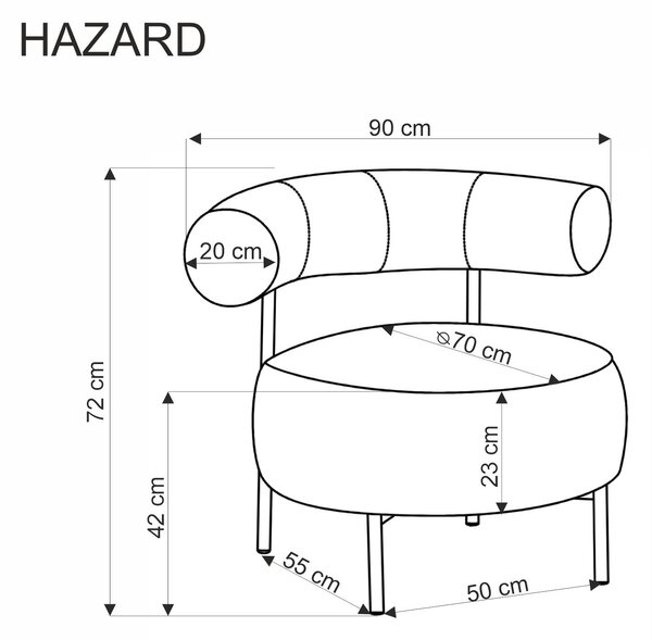 Hazard pihenőfotel (Szín: fahéj)