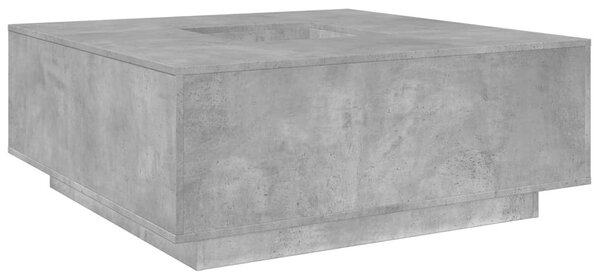 Betonszürke szerelt fa dohányzóasztal 100x100x40 cm