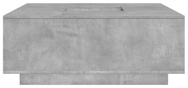 Betonszürke szerelt fa dohányzóasztal 100x100x40 cm