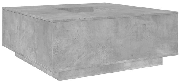 Betonszürke szerelt fa dohányzóasztal 100x100x40 cm