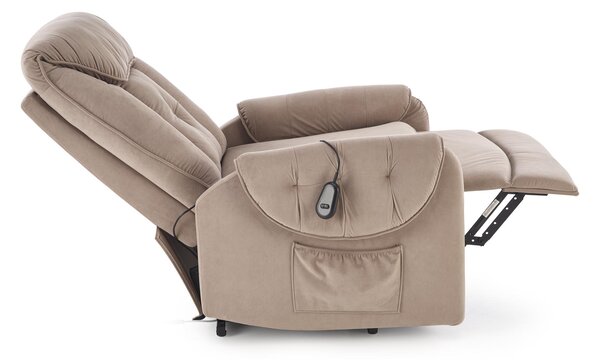 Horton elektromos relax fotel, emelő funkcióval (Szín: bézs)