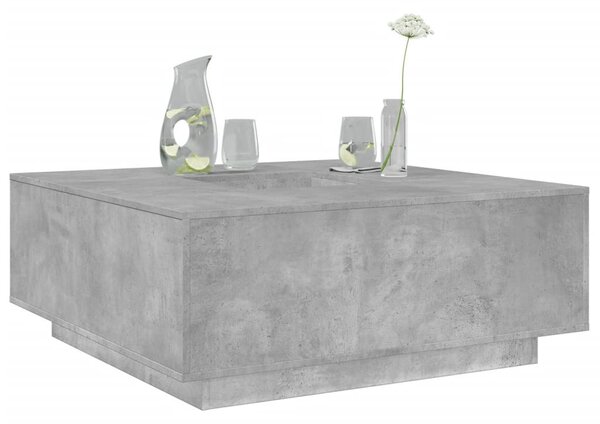Betonszürke szerelt fa dohányzóasztal 100x100x40 cm