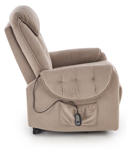 Horton elektromos relax fotel, emelő funkcióval (Szín: bézs)