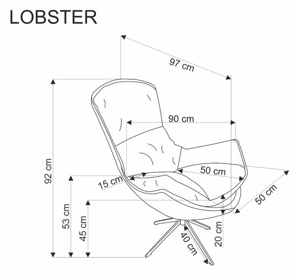 Lobster forgó pihenőfotel (Szín: bézs)