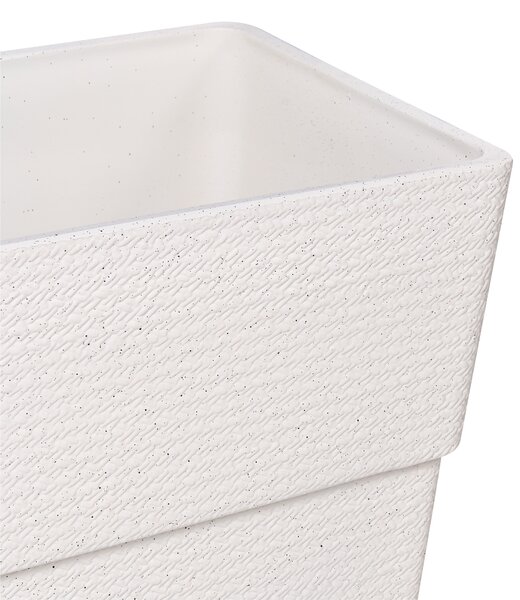 Kétdarabos virágcserép szett NIGELLIA 42 cm Törtfehér