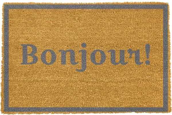 Bonjour Grey kókuszrost lábtörlő, 40 x 60 cm - Artsy Doormats