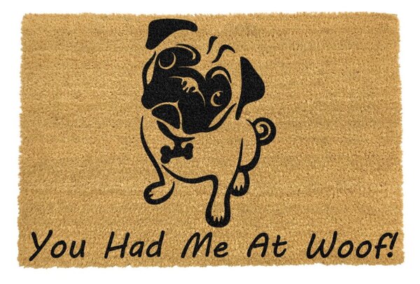 Woof Pug lábtörlő, 40 x 60 cm - Artsy Doormats
