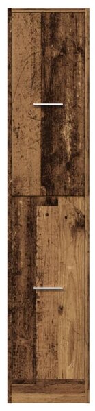 Antik fa színű szerelt fa patikaszekrény 30 x 41 x 144,5 cm