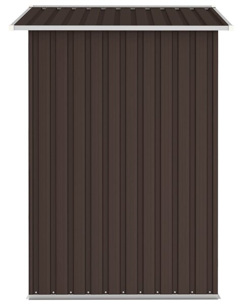 Barna horganyzott acél kerti fészer 205 x 129 x 183 cm
