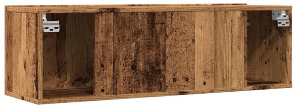 2 db antik fa színű falra szerelhető TV-szekrény 100x30x30 cm
