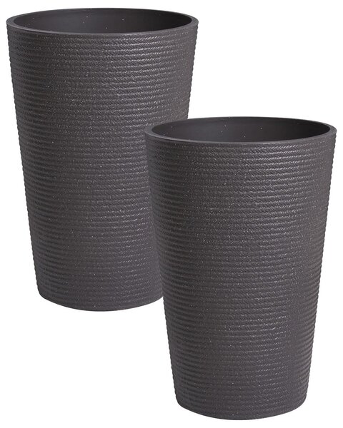 Kétdarabos virágcserép szett MEUM 35 cm Fekete