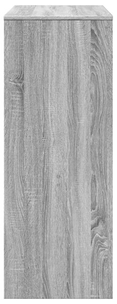 Szürke sonoma szerelt fa bárasztal tárolókkal 90x40x103,5 cm