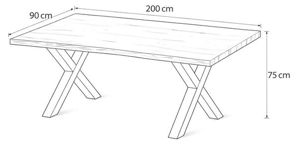 Perico étkezőasztal 200, tölgy
