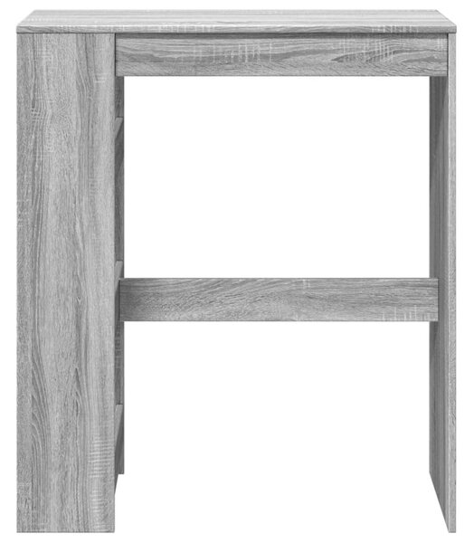 Szürke sonoma szerelt fa bárasztal tárolókkal 90x40x103,5 cm