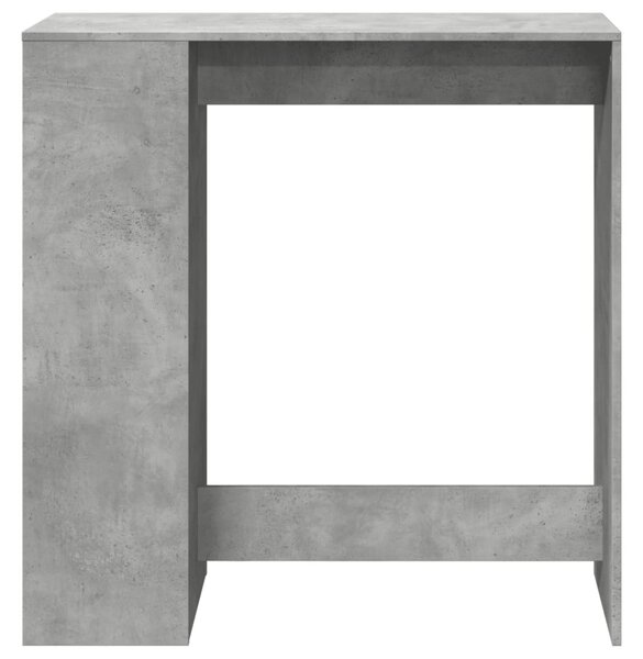 Betonszürke szerelt fa tárolórekeszes bárasztal 101x40x103,5 cm