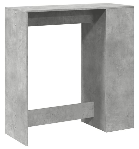 Betonszürke szerelt fa tárolórekeszes bárasztal 101x40x103,5 cm