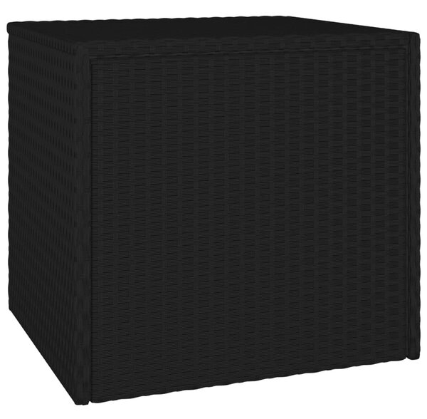 VidaXL 3 db fekete polyrattan kerti kisasztal
