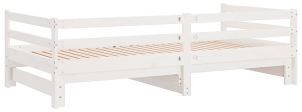 Fehér kihúzható nappali ágy matrac nélkül 90x190 cm