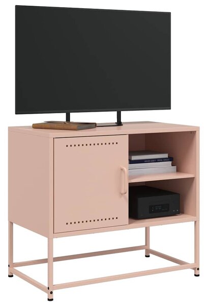 Rózsaszín acél TV-szekrény 68 x 39 x 60,5 cm