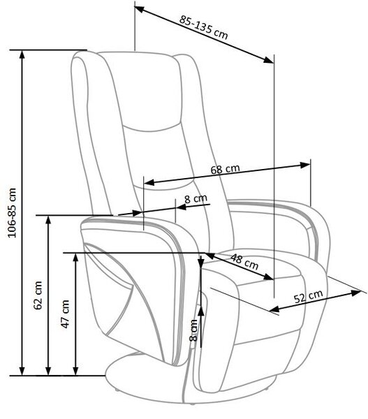 Pulsar relax fotel (Szín: szürke)