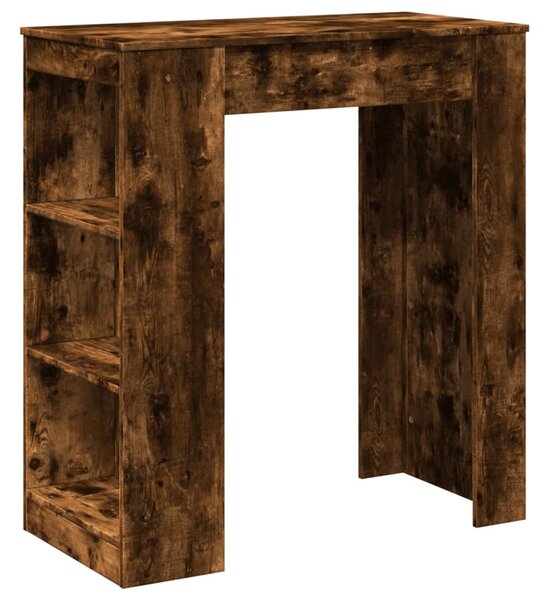 Füstös tölgy szerelt fa bárasztal tárolókkal 95 x 47 x 103,5 cm