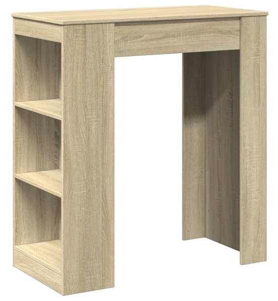 Sonoma tölgy szerelt fa bárasztal tárolókkal 95 x 47 x 103,5 cm