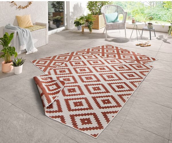 Malta barna-krémszínű kültéri szőnyeg, 160 x 230 cm - NORTHRUGS
