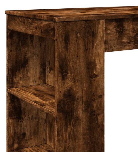Füstös tölgy szerelt fa bárasztal tárolókkal 95 x 47 x 103,5 cm