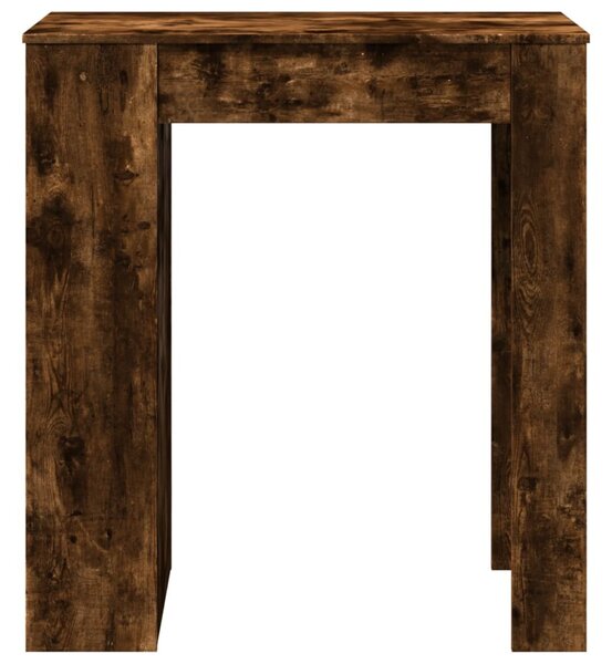 Füstös tölgy szerelt fa bárasztal tárolókkal 95 x 47 x 103,5 cm