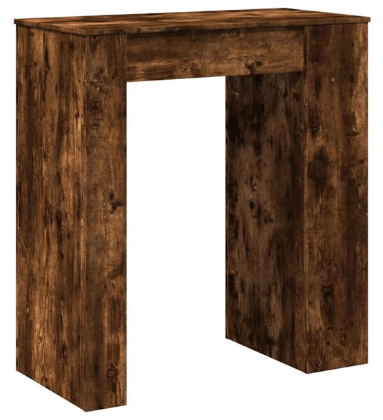 Füstös tölgy szerelt fa bárasztal tárolókkal 95 x 47 x 103,5 cm
