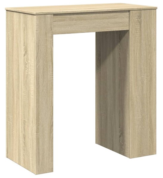Sonoma tölgy szerelt fa bárasztal tárolókkal 95 x 47 x 103,5 cm