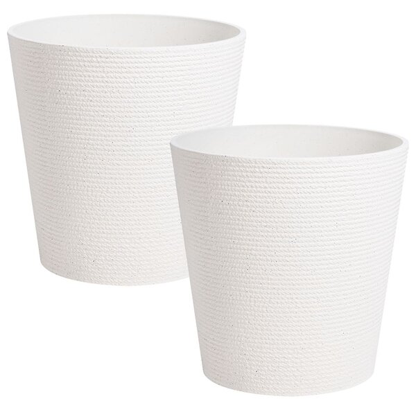 Kétdarabos virágcserép szett ARMERIA 50 cm Fehér