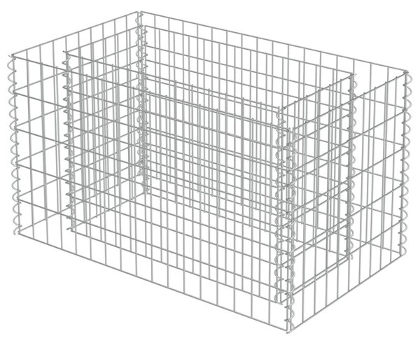 Horganyzott acél gabion magaságyás 90 x 50 x 50 cm