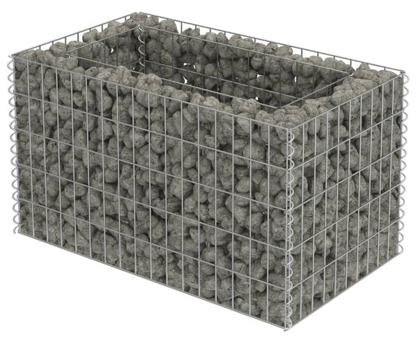 Horganyzott acél gabion magaságyás 90 x 50 x 50 cm