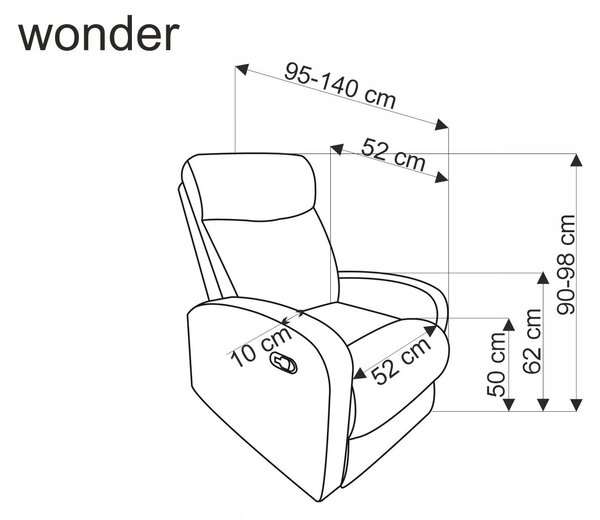 Wonder hinta és relax fotel (Szín: szürke)