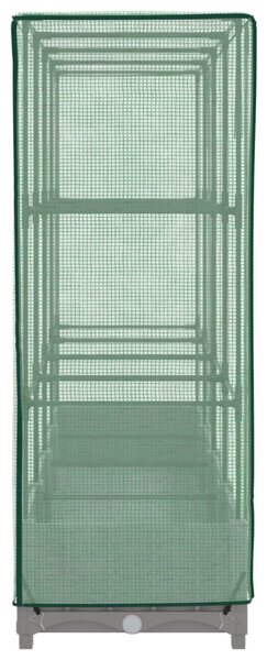 Rattan megjelenésű magaságyás melegháztakaróval 160x40x123 cm