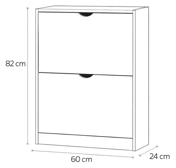 Escondido cipőtartó - 2 doboz, fehér